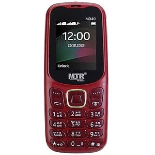 MTR M340 (Dual SIM, 1.77 Inch Display, 1100mAh Battery, Maroon)