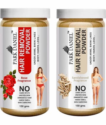 Park Daniel Rose +   Sandalwood  Fragrance Hair Removal Powder 300 g Pack of 2