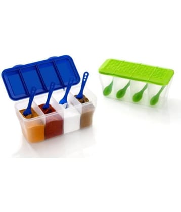 OFFYX - Masala Container PET Multicolor Spice Container ( Set of 2 )