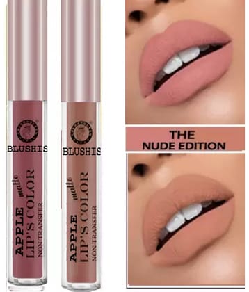 BLUSHIS Highly Pigmented Multi Color Matte Lipstick Combo (Pack of 12)