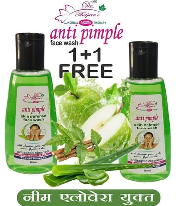 Dr. Thapar'S Anti Pimple Face Wash Neem/Alvr 1+1 Free Liquid 200 Ml