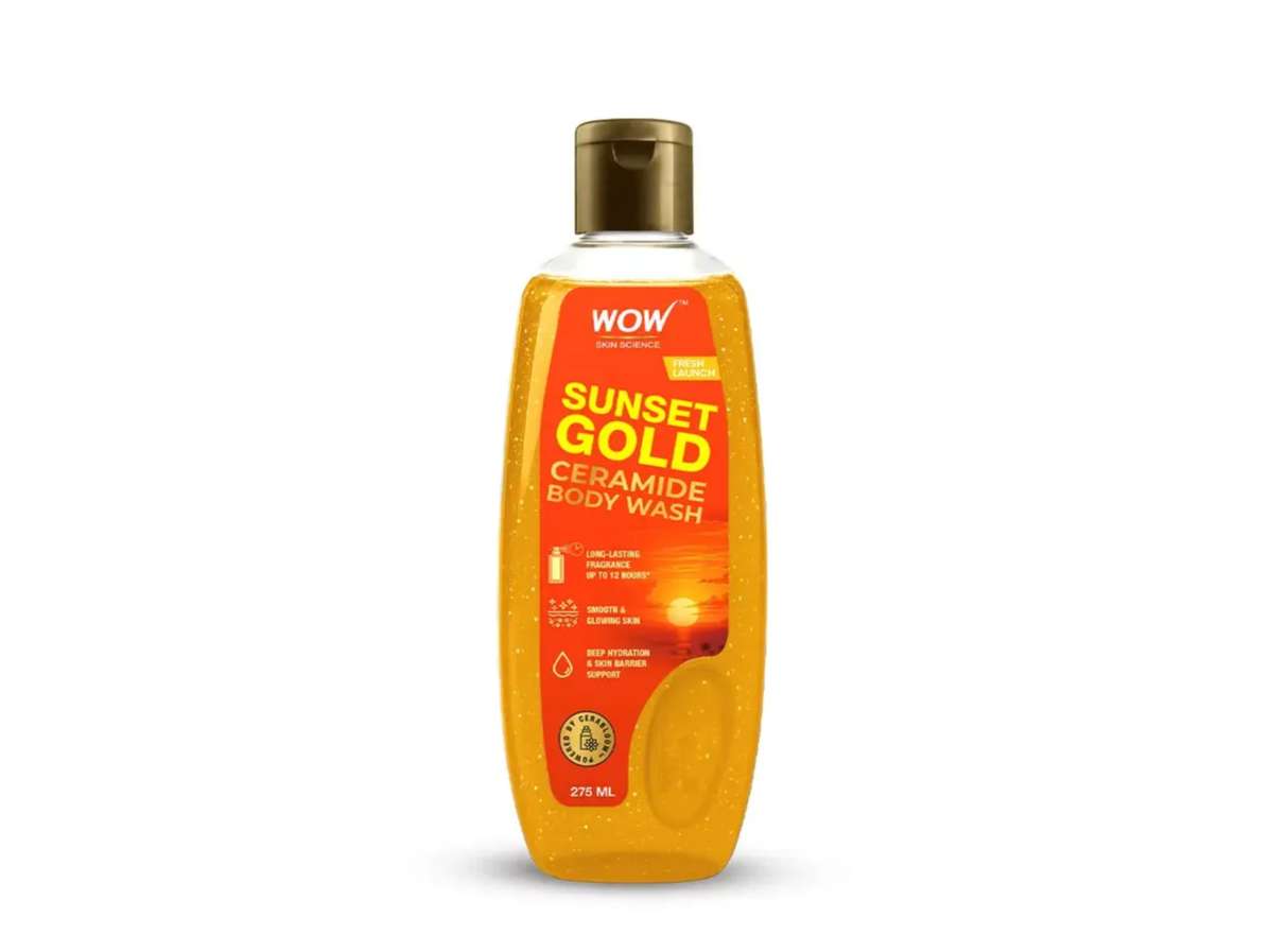 WOW Skin Science Sunset Gold Body Wash | Brightening Ubtan & Ceramide Gel - 275 ml