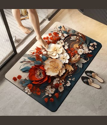 mahek accessories Set of 1 Anti-skid Rubber Door Mat ( 40 X 60 cm ) Assorted