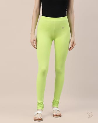 Cotton Churidar Legging - Green Apple-S / Green Apple