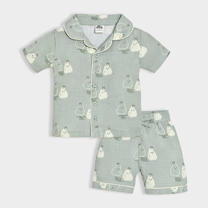 Fruits Kio Shirt & Shorts Set-6-9 M / Green