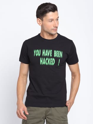 Punk HACKED T-Shirt-M / Black