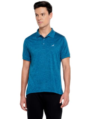 Active wear Kooltex Polo Neck T-Shirt for Men - Teal-S / Teal