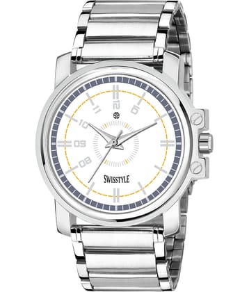 Swisstyle SS-GR810-WHT-SLV-CH Stainless Steel Analog Men's Watch