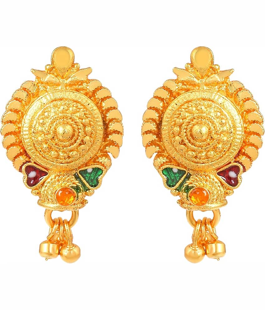 ADMIER Yellow Stud Earrings ( Pack of 1 )