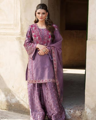 Party Wear Look Top-Plazzo and Dupatta-M