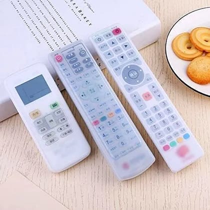 Transparent Silicone Remote Covers - Dustproof & Waterproof Protection (3 Pcs, Silver) (colour - multi) by Ruhi Import Store Transparent Silicone Remote Covers - Dustproof & Waterproof Protection (3 Pcs, Silver) (colour - multi) by Ruhi Import Store