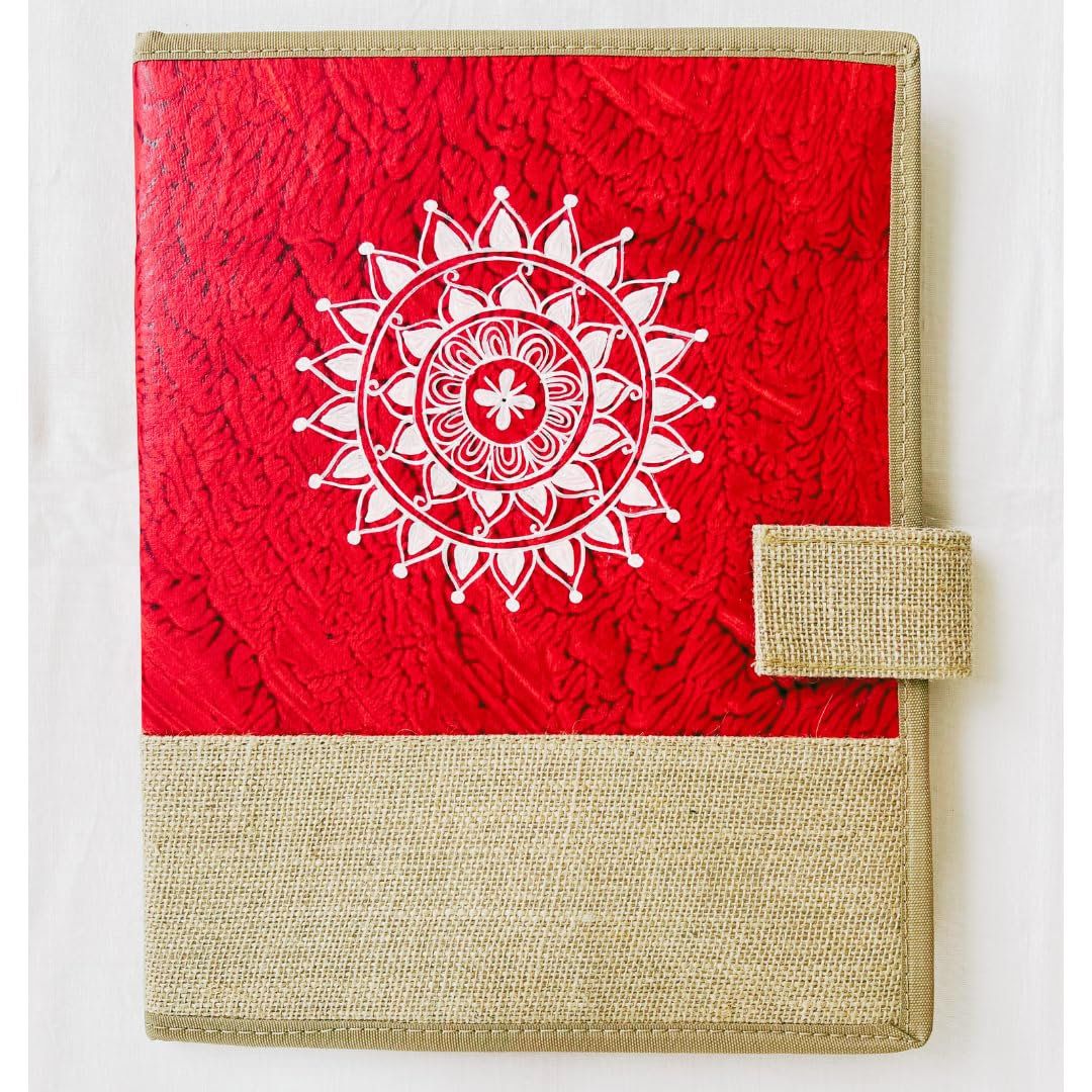 Himadri Emporium Ultra Premium RED White Jute File Folder