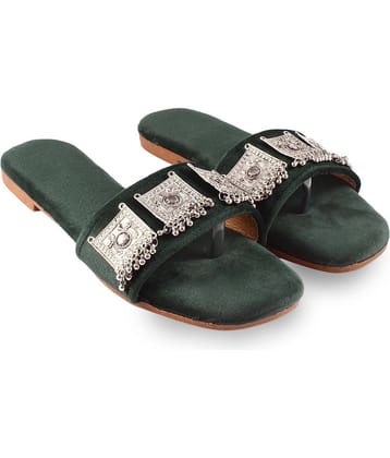 Apratim - Green Women's Flats