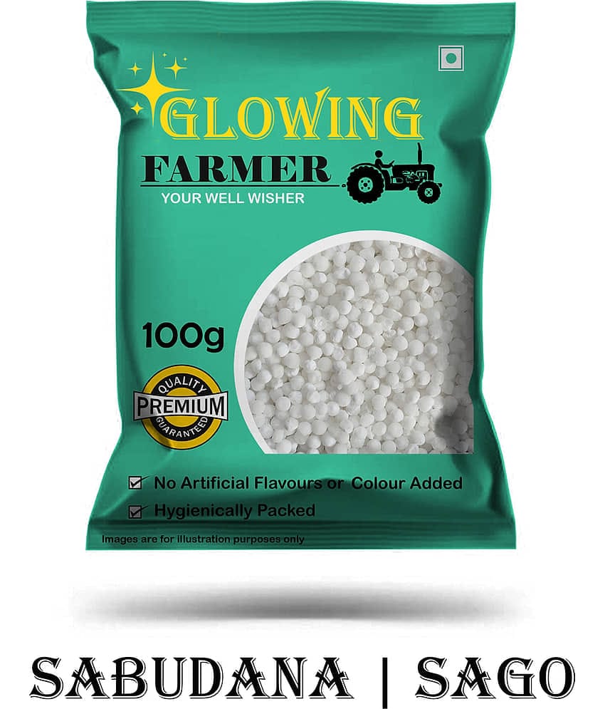 GLOWING FARMER Sabudana, Sago, Tapioca, Rabia 100 gm