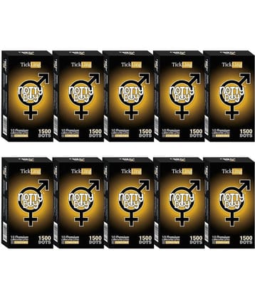 NottyBoy Extra Dotted 1500 Dots Condoms (10 Piece) -  Pack of 100
