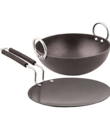 Veer - Iron Non coated Shallow Kadhai 2 mm ( 1000 ml )