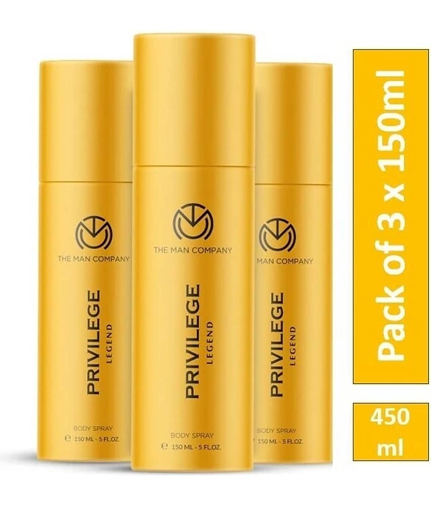 The Man Company Privilege Legend DeoCombo Pack of 3 Deodorant Spray for Men 150 ml ( Pack of 3 )