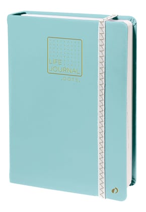 Quo Vadis Life Journal Aqua Dot Grid Ruled Notebook - A5 - 210 mm x 150 mm