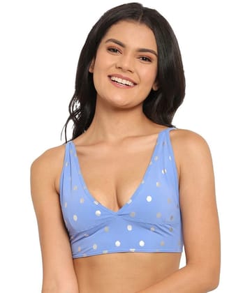 N-Gal Polyester Bralette - Blue Single - M