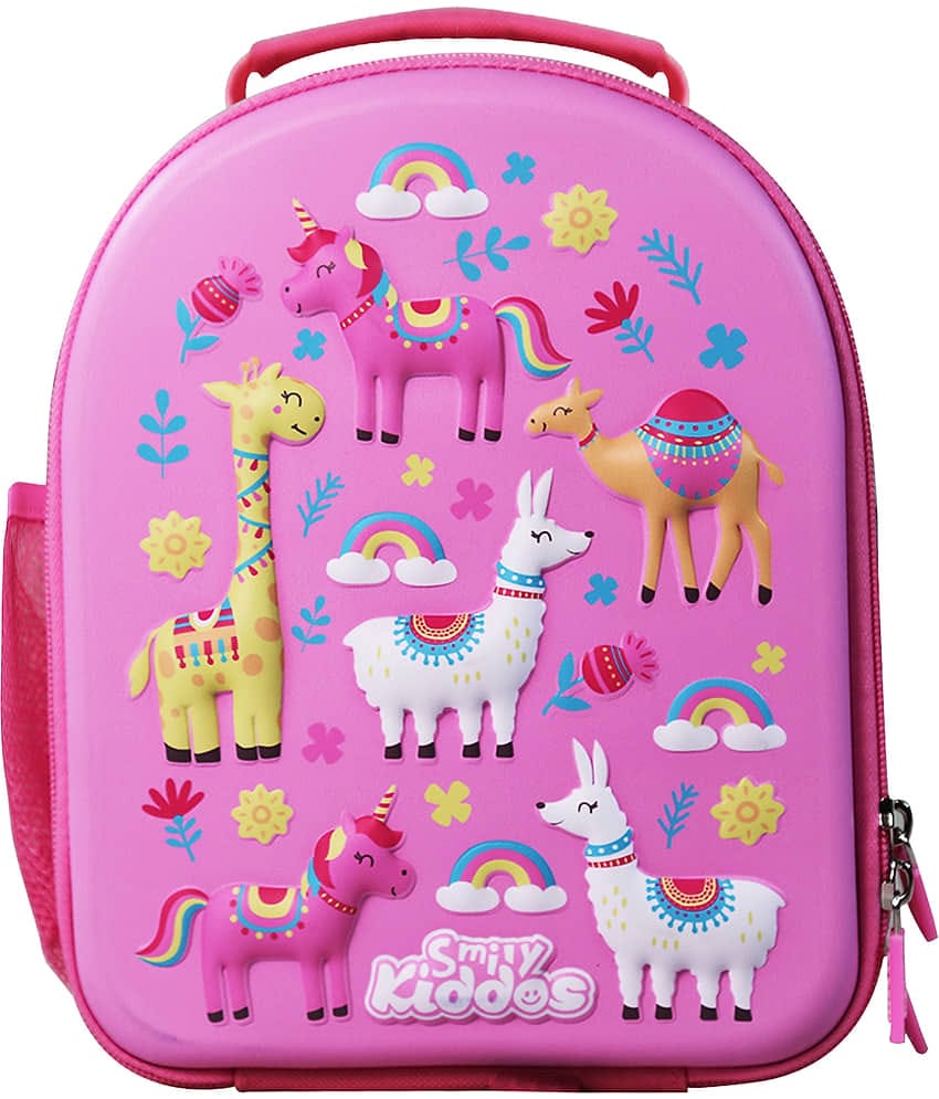 Smily  kiddos 5 Ltrs Pink Polyester College Bag