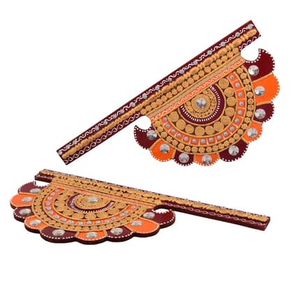 Wooden Decorative Pankhi Wall Hanging