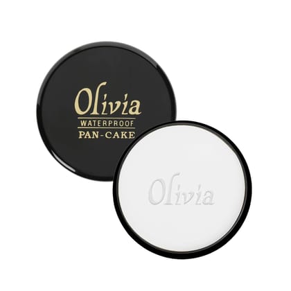 Olivia Pan Cake 100% Waterproof 25g | Full Coverage Makeup Base | Smudge-Proof & Sweat-Resistant | Long-Lasting Velvety Finish | Hides Blemishes | For All Skin Types | White - 20 Olivia Pan Cake 100% Waterproof 25g | Full Coverage Makeup Base | Smudge-Pr