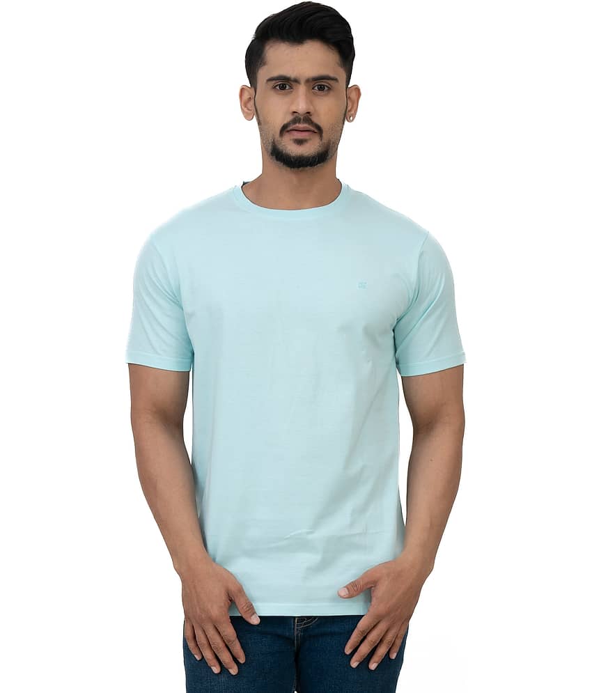 Cotstyle Pack of 1 Cotton Regular Fit Men's T-Shirt ( Sky Blue )