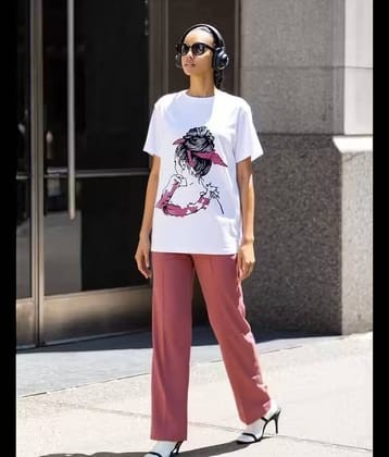 TarrenT HunT Women Printed T-Shirt With Joggers Co-Ord Set ( Pink )