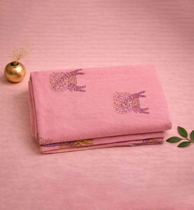 Gond Art Block Print Maheshwari Saree – Heritage Tribal Motif