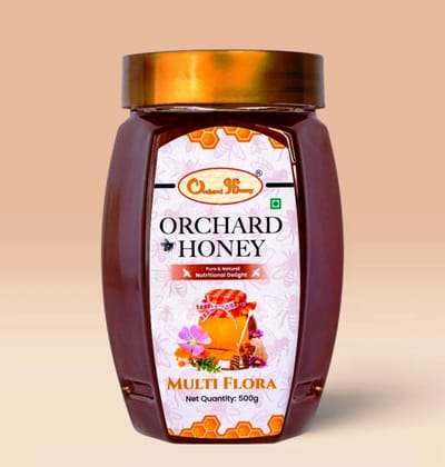 Orchard Honey Multi Honey 500gm | Pure Honey | No Additives or Preservatives | Rich in Antioxidants| Multi Flora Honey | Wild Forest Honey for Weight loss & Digestion | Natural Shahad 500gm