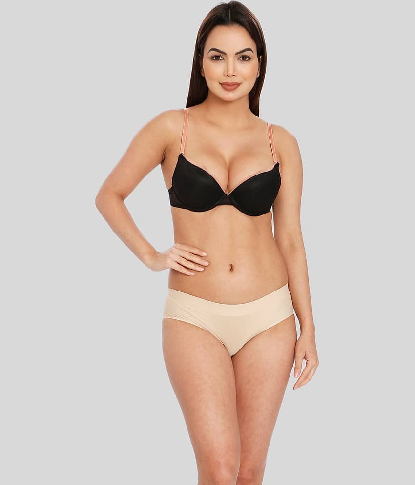ILRASO Spandex Women's Padded Brief ( Beige )