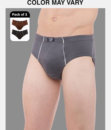 Dollar Lehar Super Combed Cotton Mens Brief - Pack of 3 - (Colour May Vary)