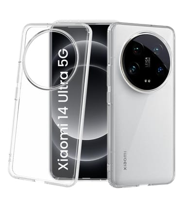 Ice Crystal Series Hybrid Transparent PC Military Grade TPU Back Cover for Xiaomi 14 Ultra 5G, 6.73 inch, Crystal Clear