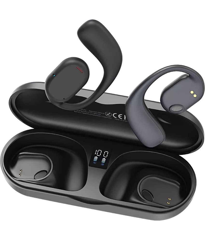 VEhop JS270 OWS OPEN EAR Bluetooth True Wireless (TWS) On Ear 30 Hours Playback Comfirtable in ear fit IPX4(Splash & Sweat Proof) Black