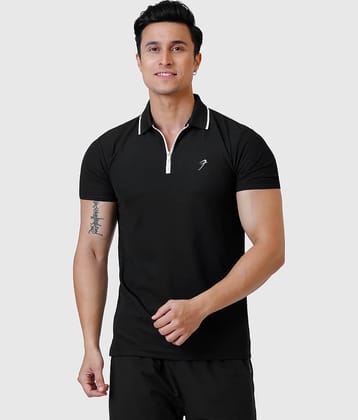 Fuaark Black Polyester Slim Fit Men's Sports T-Shirt ( Pack of 1 )