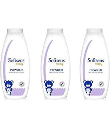 Softsens Baby Powder, Enriched with Patchouli, Clove leaf & Olive|Paraben free 200g, Pack of 3