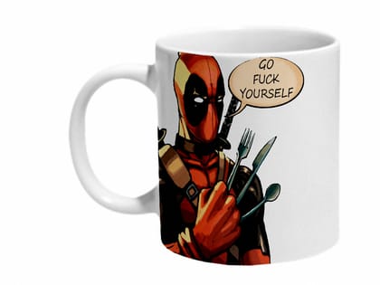 Multicolor Deadpool Wolverine Spoof Ceramic Mug