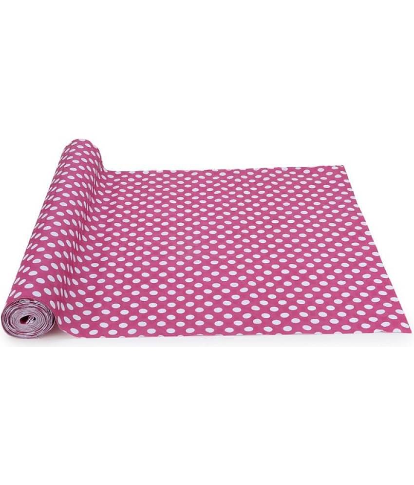 Single PVC Pink Kitchen Shelf Cover Cover