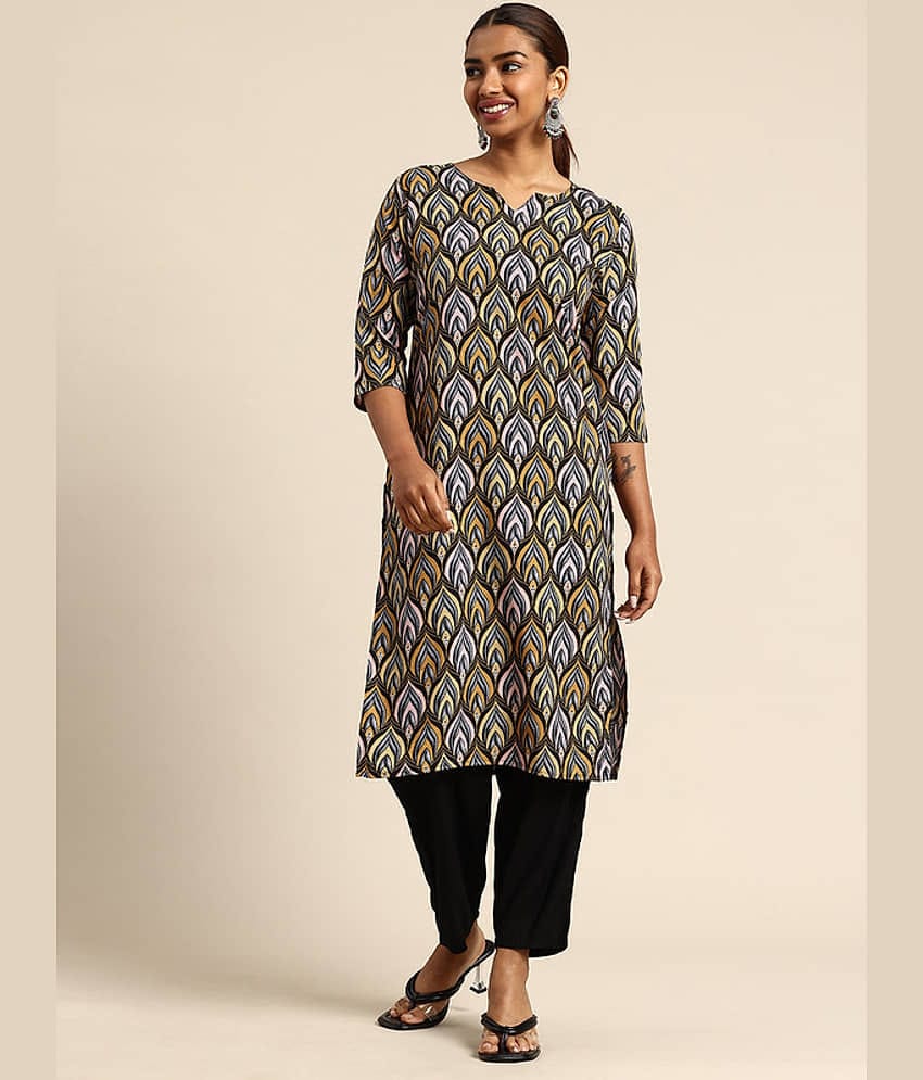 KETAKI FASHION Pack of 1 Crepe Printed Straight Women's Kurti - ( Multicolor )