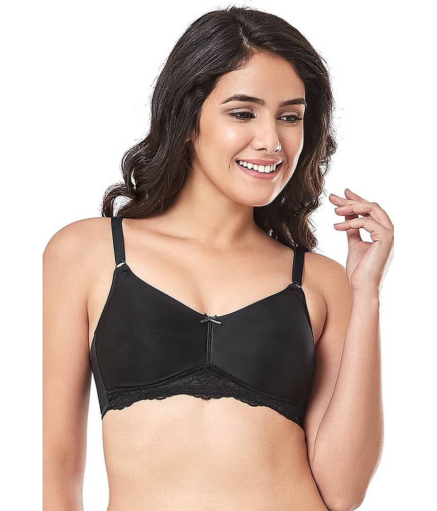 Everyde by Amante Polyamide Non Padded Women's Seamless Bra ( Black )