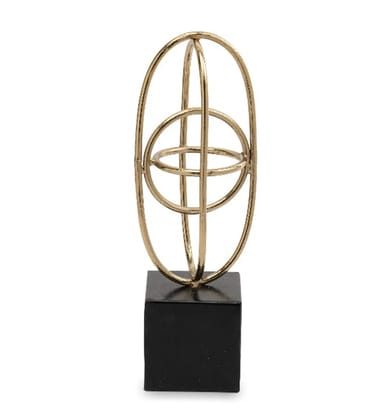 Cocovey Golden Celestial Harmony Metal Table Sculpture Pack of 1 L 7.62 x W 7.62 x H 24.13 cm