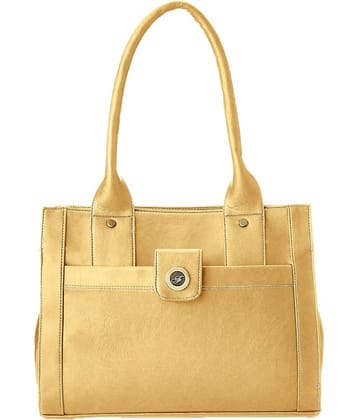 Fostelo Beige Faux Leather Shoulder Bag