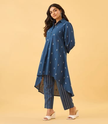 Indigo Casual Cotton Co-Ord Set-XL / Indigo