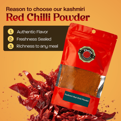 Buy Kashmiri Red Chilli Powder Online India - Mild Heat | Phoran