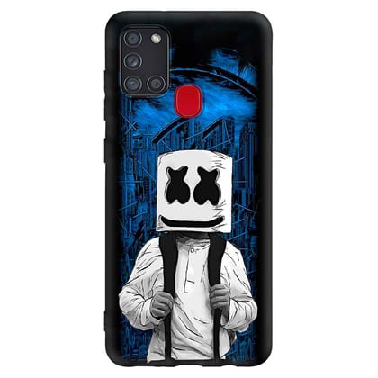 WHITE MARSHMELLO Samsung A21S Premium Embossed Mobile cover