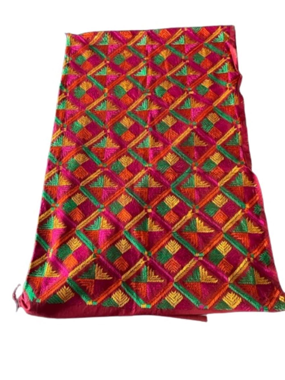 Handloom Phulkari Dupatta | Red