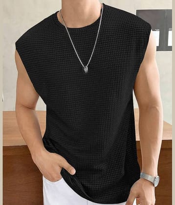 KAJARU Pack of 1 Cotton Blend Tank For Men ( Black )