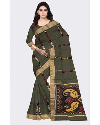 POCHAMPALLY IKKAT SICO DARK GRAY COLOR SAREE