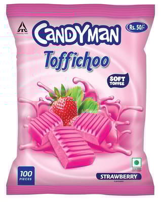 Candyman toffichoo strawberry soft toffee 240 gm