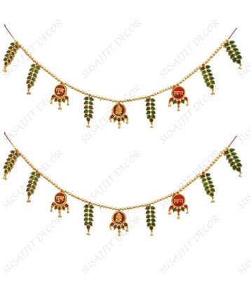 Susajjit Decor Toran/ Bandarwar white metal/ Aluminium Door Hanging Multi - Pack of 2